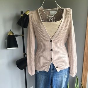 Brochu Walker Fitted Cardigan Sweater SZ S